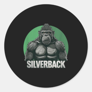 Strong Gorilla Silverback For Monkey Lovers Classic Round Sticker