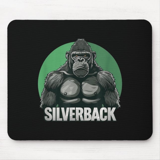 Strong Gorilla Silverback For Monkey Lovers  Mouse Mat (Front)