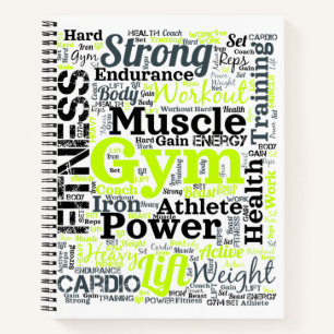 Strong Gym Workout Word Cloud Notebook