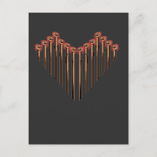 Strong Hands Human Rights Support Heart Postcard
