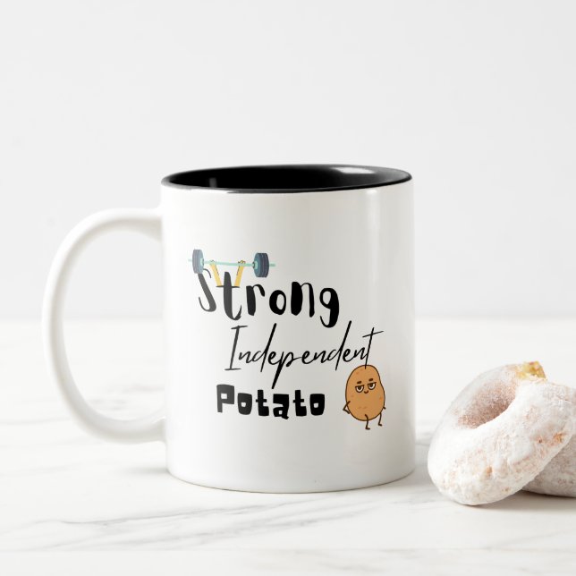 strong independant potato Mug (With Donut)