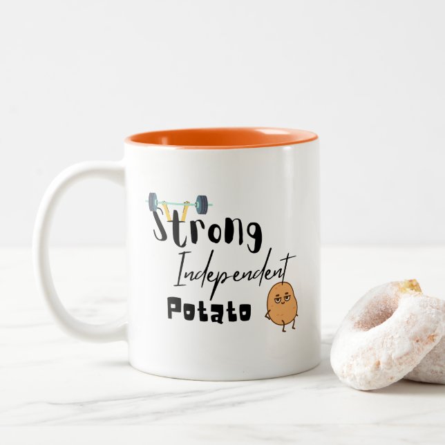 strong independant potato Mug (With Donut)