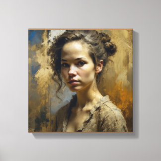 Strong Independant Young Woman: Captivating Beauty Canvas Print
