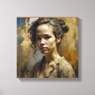 Strong Independent Young Woman: Captivating Beauty Canvas Print