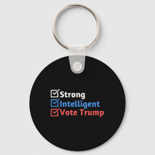 Strong Intelligent Women For Trump Girl Mega Check Key Ring