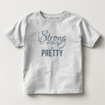 Strong is Pretty GreyBlue Kids T