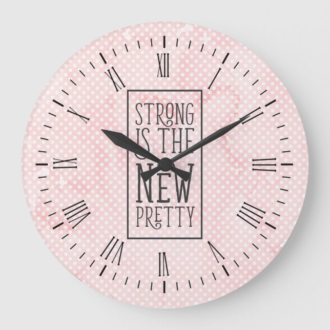 Strong is the New Pretty Wall Clock (Front)