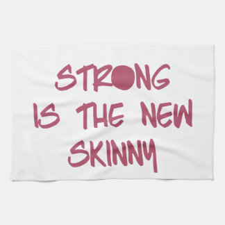 Strong is the New Skinny Motivational Workout Gym Tea Towel