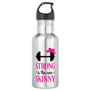 Strong Is The New Skinny (weights) 532 Ml Water Bottle