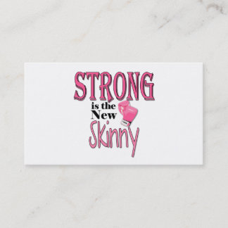 STRONG is the new Skinny! With Pink Boxing Gloves Business Card