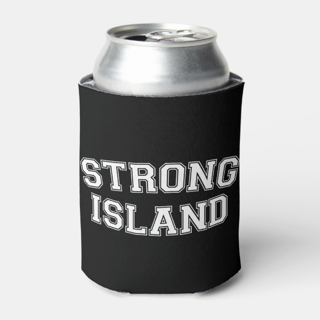 Strong Island, NYC, USA Can Cooler (Can Front)