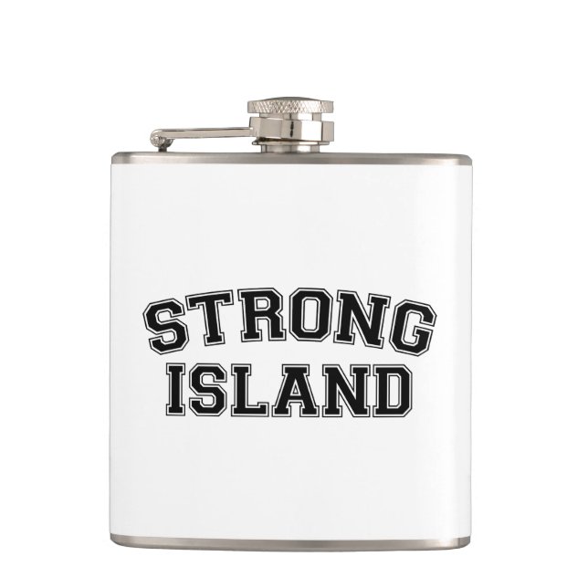 Strong Island, NYC, USA Hip Flask (Front)