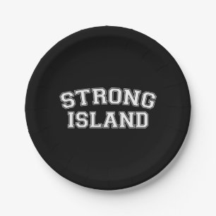 Strong Island, NYC, USA Paper Plate