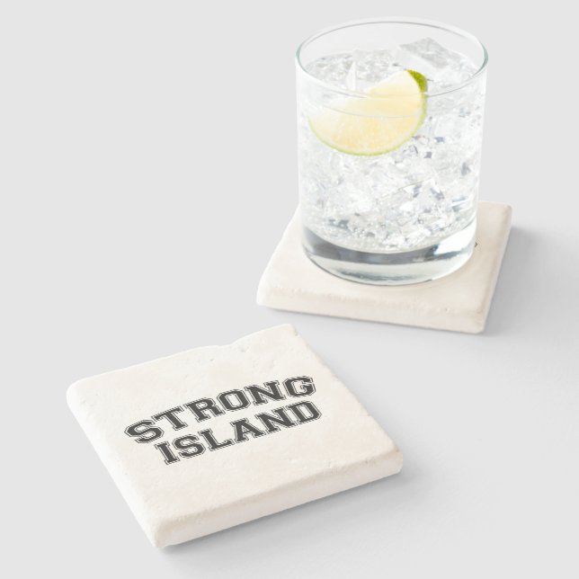 Strong Island, NYC, USA Stone Coaster (Side)