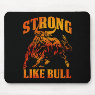 Strong Like A Bull Powerlifting Bodybuilding 12 Mouse Mat