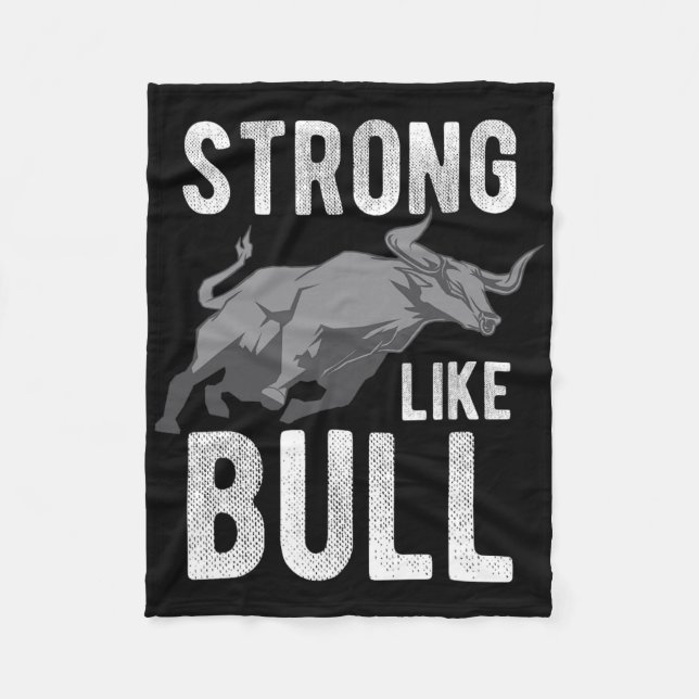 Strong Like A Bull Powerlifting Bodybuilding 2  Fleece Blanket (Front)