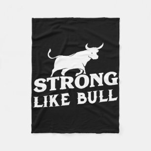 Strong Like A Bull Powerlifting Bodybuilding 3 Fleece Blanket