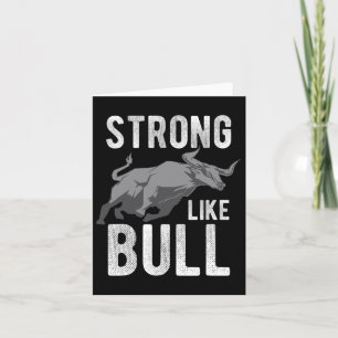 Strong Like A Bull Powerlifting Bodybuilding 4 Card