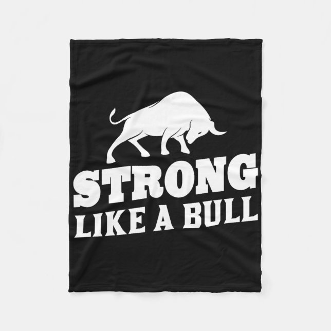 Strong Like A Bull Powerlifting Bodybuilding 9  Fleece Blanket (Front)