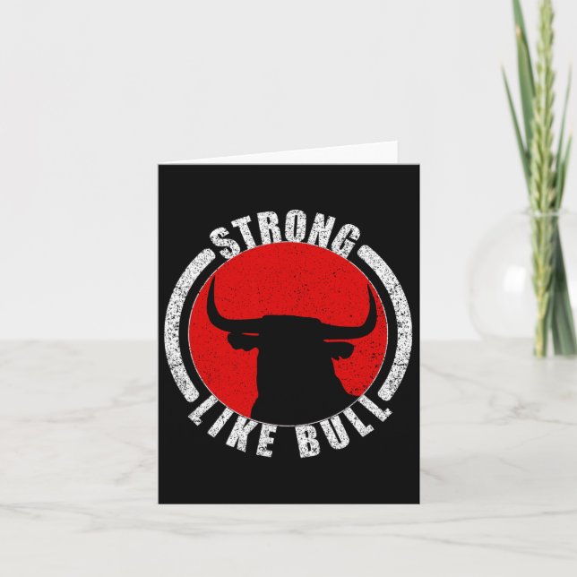 Strong Like Bull Bodybuilding And Power Lifting 2  Card (Front)