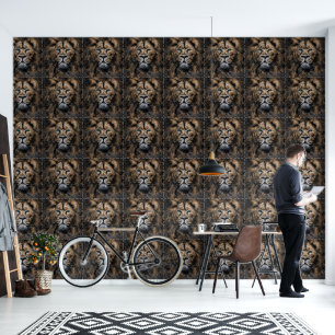 Strong Lion Face Wallpaper