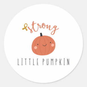 strong little pumpkin. childhood cancer. Stickers 