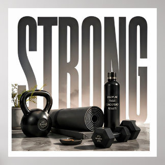 Strong Luxury Fitness Editorial Graphic Poster