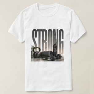 Strong Luxury Fitness Editorial Graphic T-Shirt