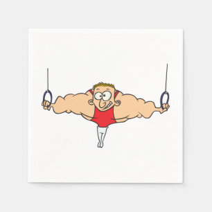 Strong Man Gymnast Paper Napkins
