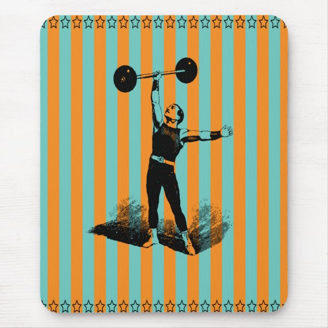 strong man with stripes template mouse mat (Front)