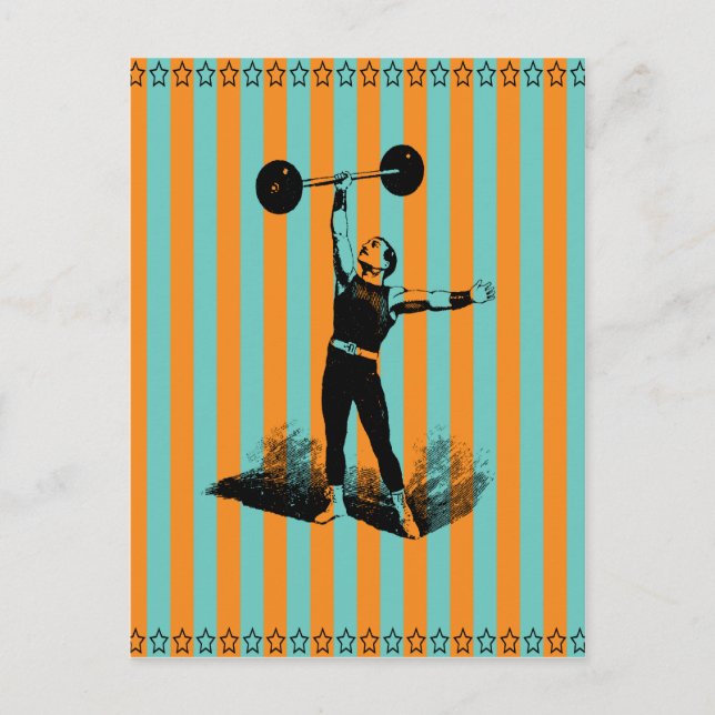 strong man with stripes template postcard (Front)