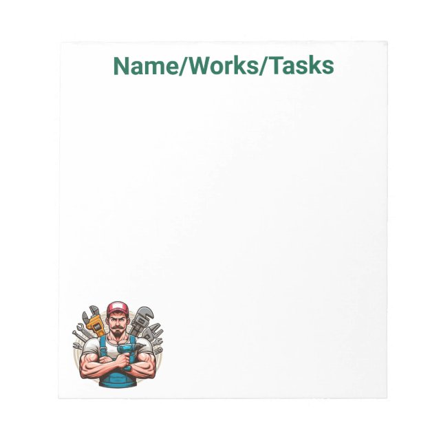 Strong Mechanic – Muscular Mechanic Notepad (Front)