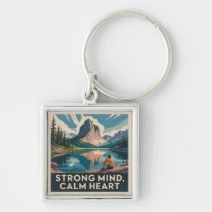 Strong Mind, Calm Heart Key Ring