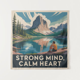 Strong Mind, Calm Heart Tapestry