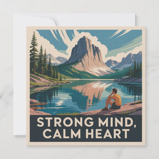 Strong Mind, Calm Heart Thank You Card (Front)
