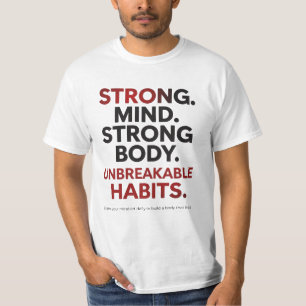 Strong Mind, Strong Body — Fitness Authority Insig T-Shirt