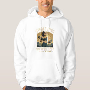 Strong Mind Stronger Body Gym Motivation Design Hoodie