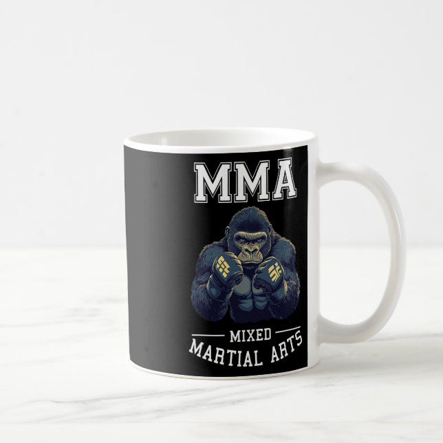 Strong Mma Gorilla - Thai Boxing Cage Fighting  Coffee Mug (Right)