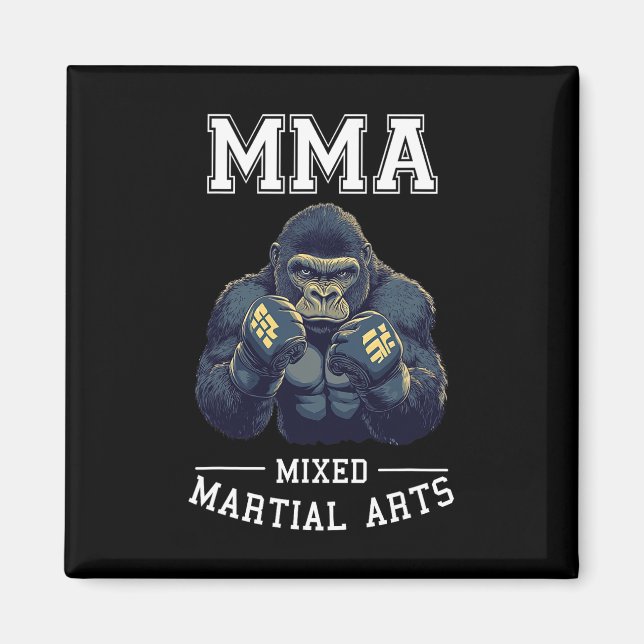 Strong Mma Gorilla - Thai Boxing Cage Fighting  Magnet (Front)
