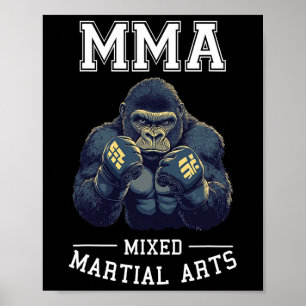 Strong Mma Gorilla - Thai Boxing Cage Fighting  Poster