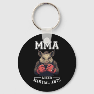 Strong Mma Wild Boar - Thai Boxing Cage Fighting  Key Ring