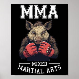 Strong Mma Wild Boar - Thai Boxing Cage Fighting  Poster