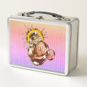 Strong Monkey Pumps Muscles Metal Lunch Box