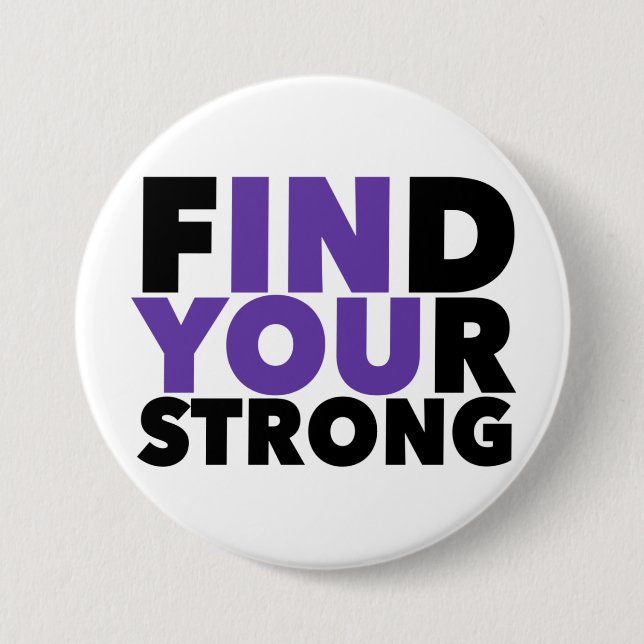 Strong Motivational Quote 7.5 Cm Round Badge (Front)