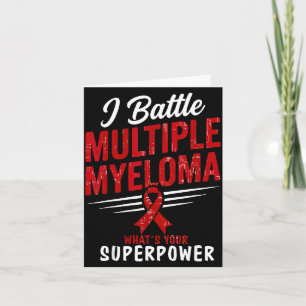 Strong multiple myeloma cancer awareness warrior card
