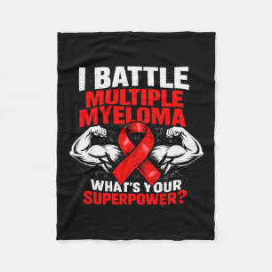 Strong multiple myeloma fighter cancer survivor fleece blanket