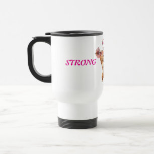 Strong Mum Gym Cat Travel Mug