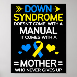 Strong Mum Of Down Syndrome Awareness Mum Poster