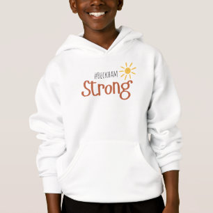 strong #name childhood cancer Kids Pullover Hoodie
