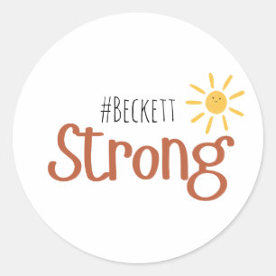 Strong #name childhood cancer Stickers